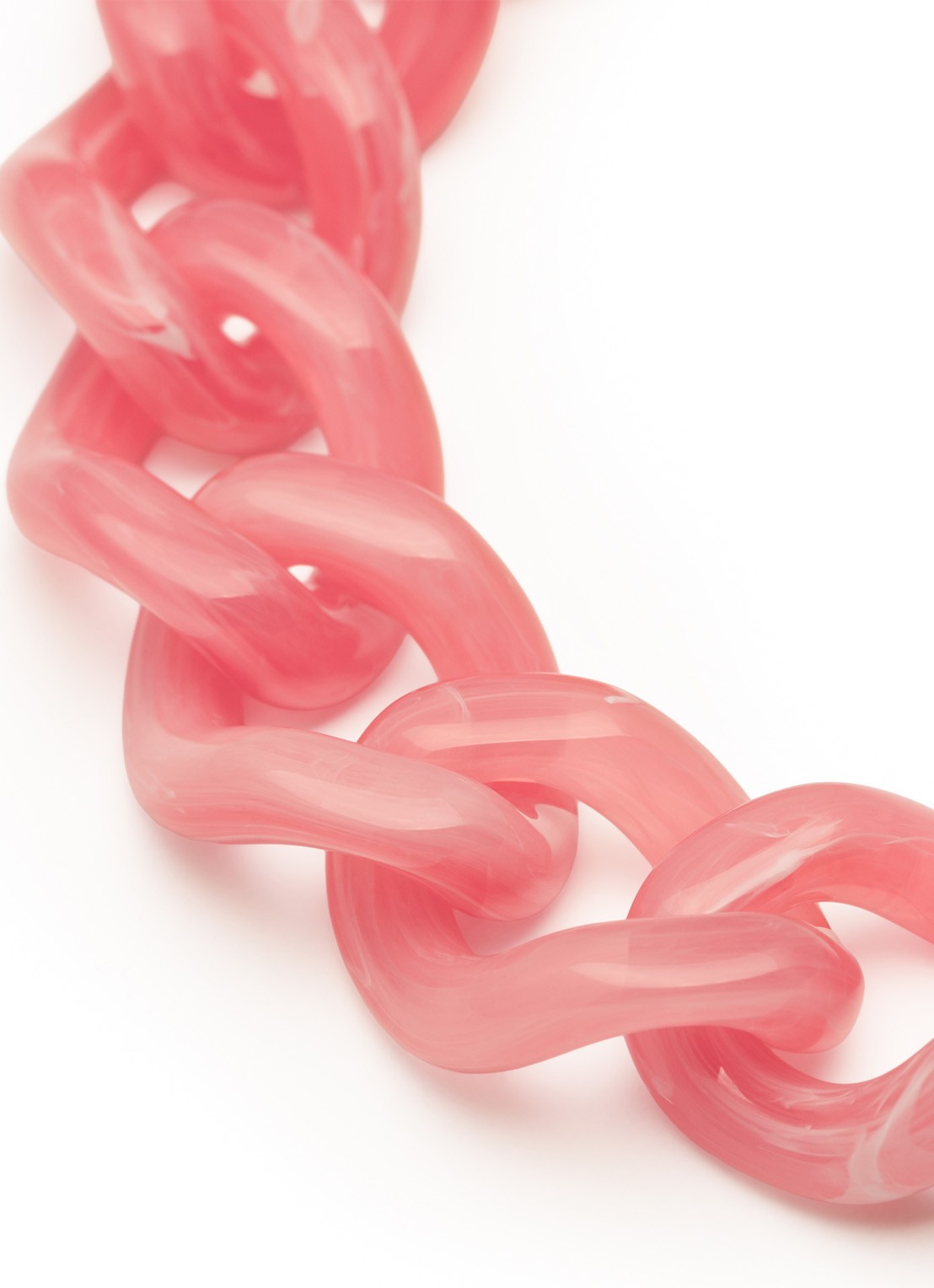 Vanessa Baroni Mini Flat Chain armband - detail watermelon marble