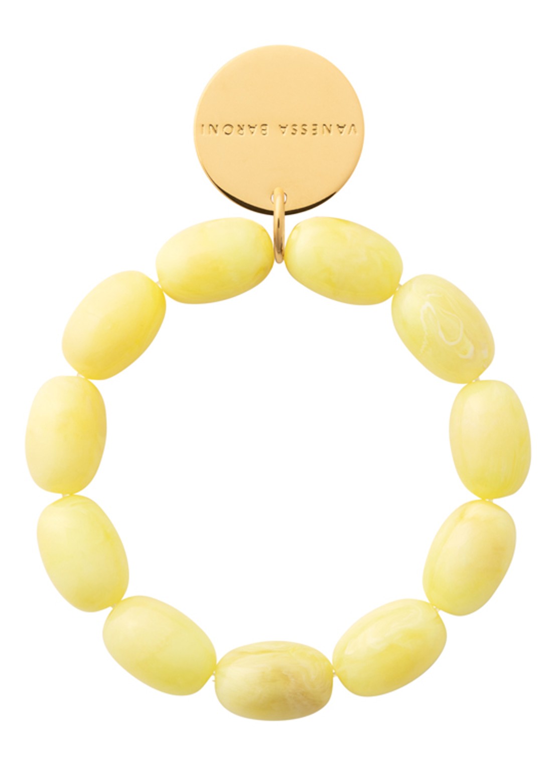 Vanessa Baroni Olive Flex armband - voorkant lemon marble