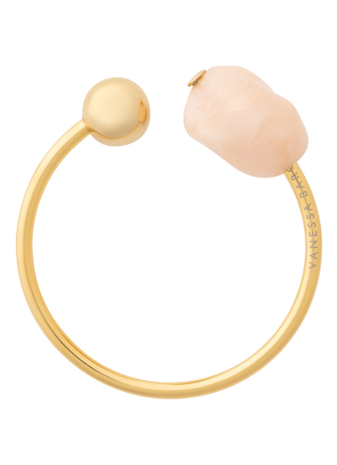 Vanessa Baroni Pearl bangle - voorkant goud