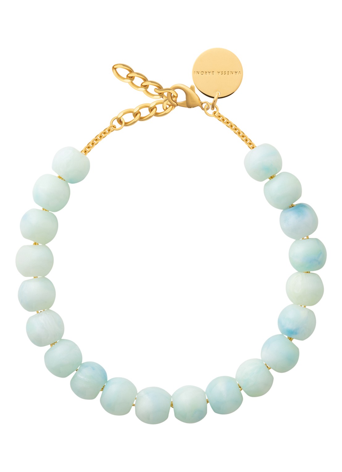 Vanessa Baroni Small Beads kralenketting - voorkant 3 cloud marble