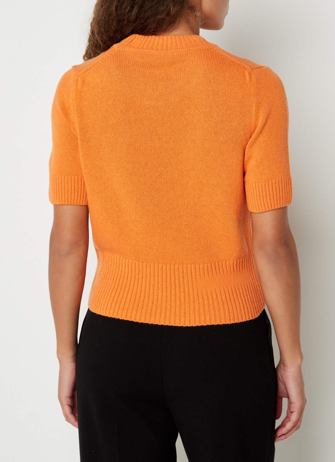 Vanilia Fijngebreide top in kasjmierblend - achterkant multicolor