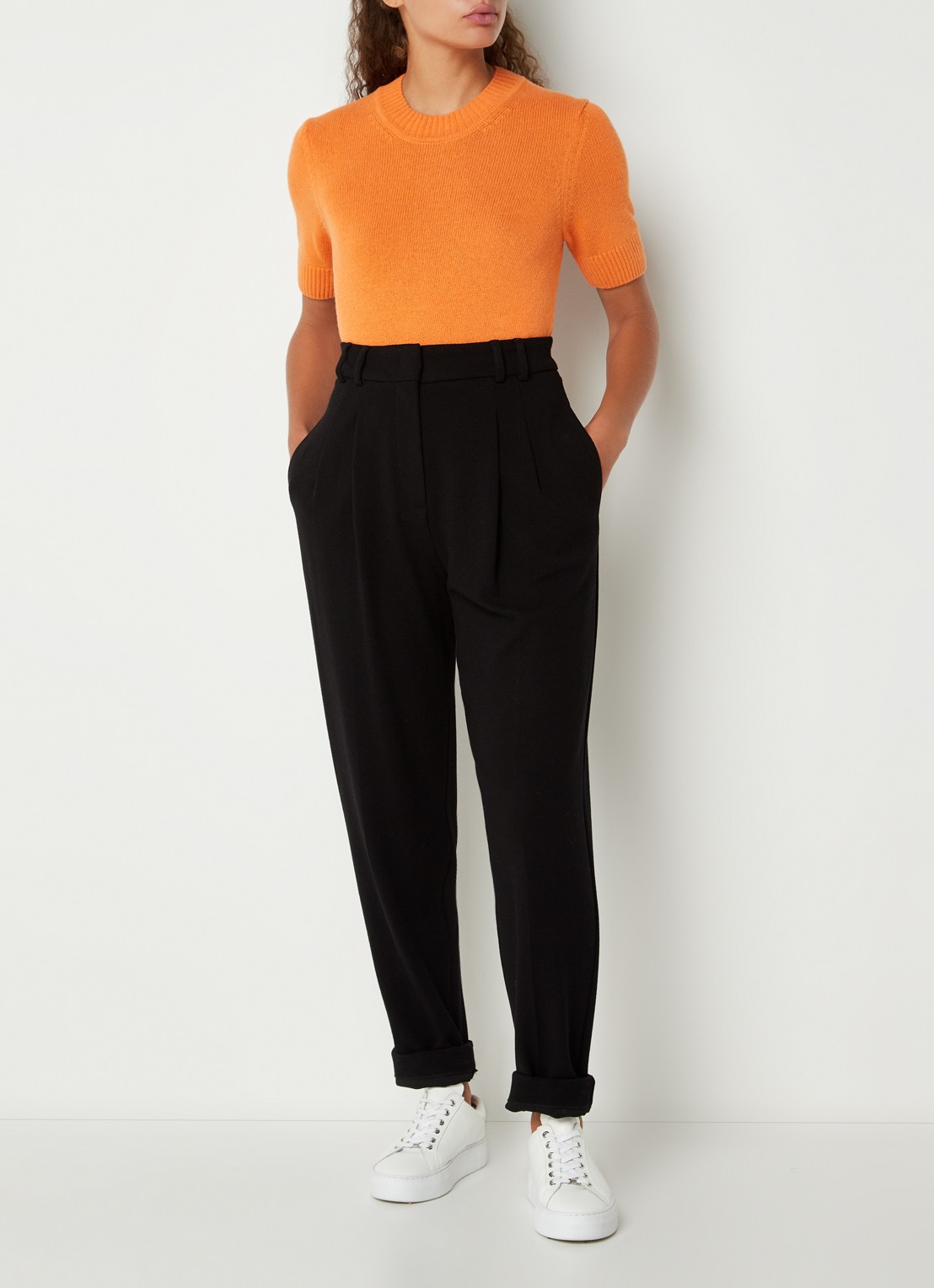 Vanilia Fijngebreide top in kasjmierblend - voorkant 4 multicolor