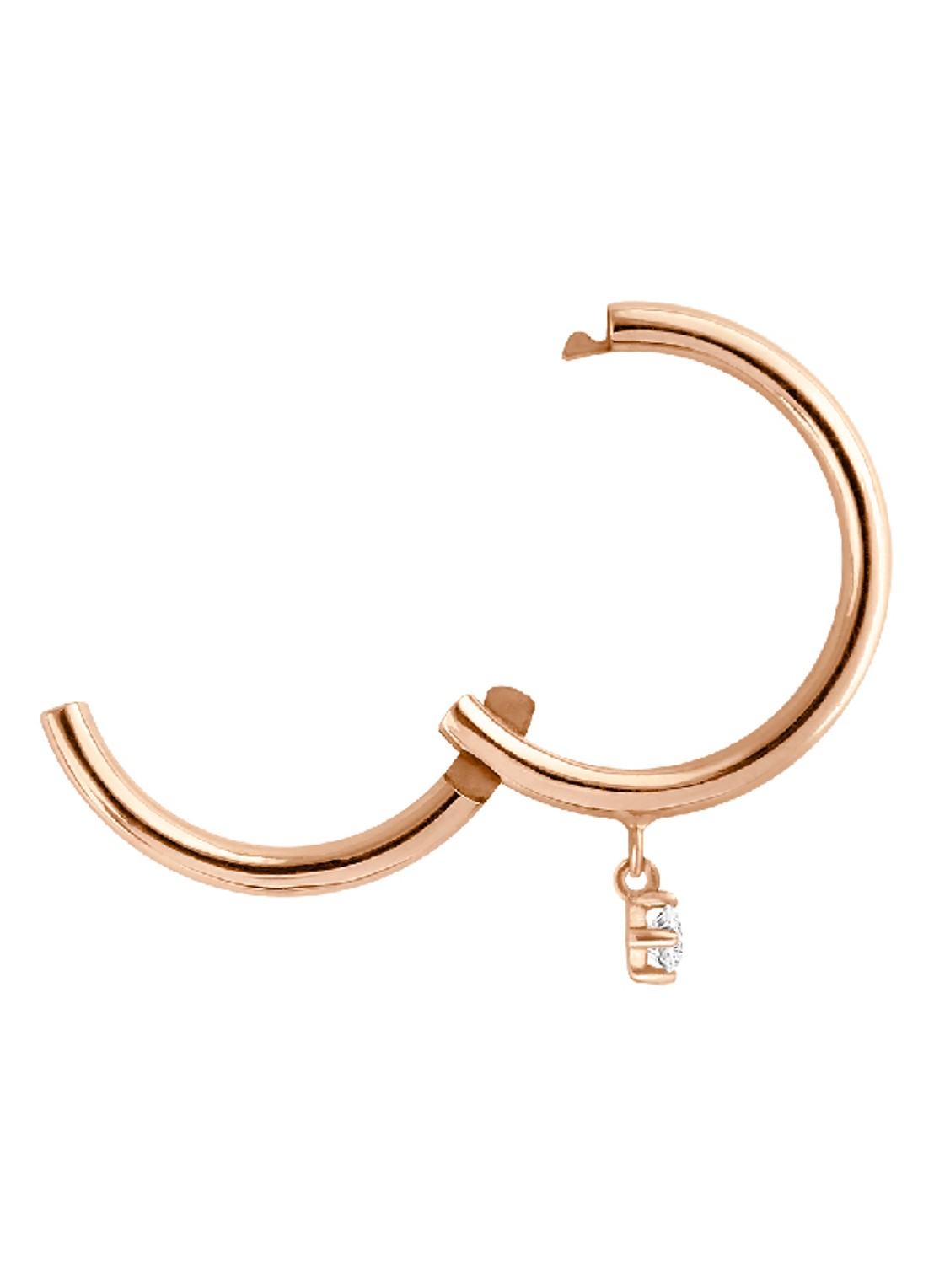 Vanrycke Enkele oorring van 18 karaat roségoud met diamant - detail 4 roségoud