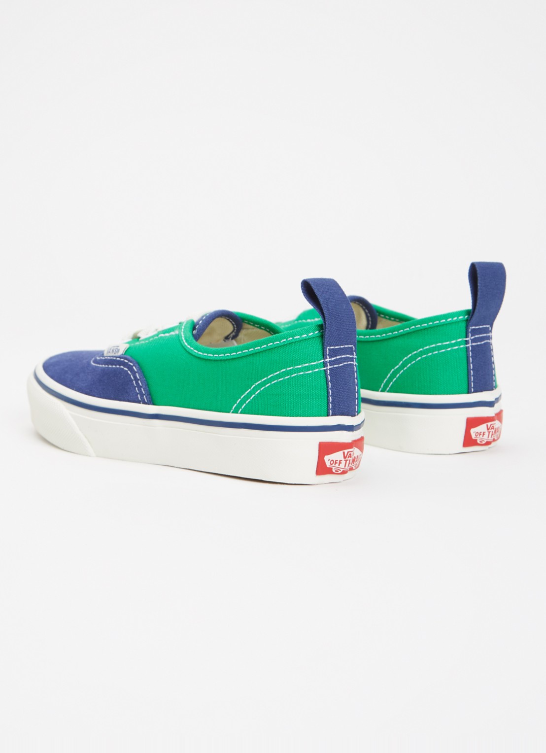 VANS Authentic sneaker van canvas met suède details - achterkant 3 groen