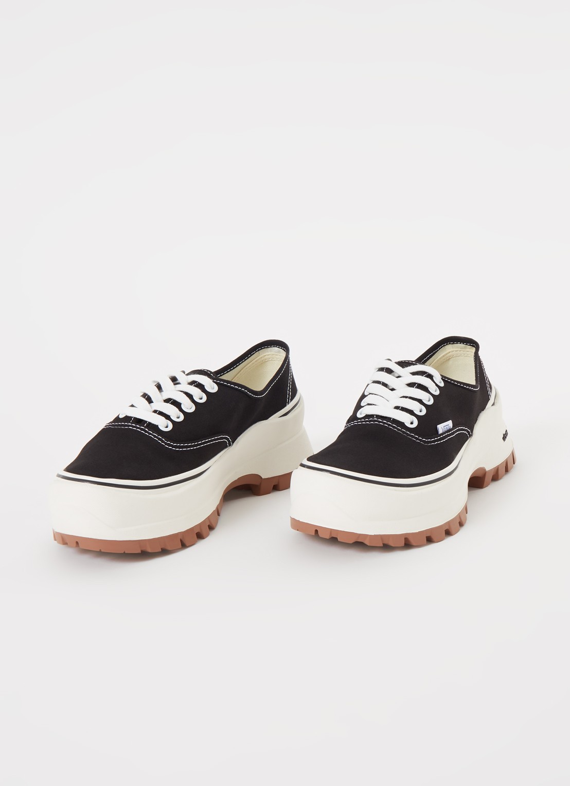 VANS Authentic Vibram DX sneaker met plateauzool - detail zwart