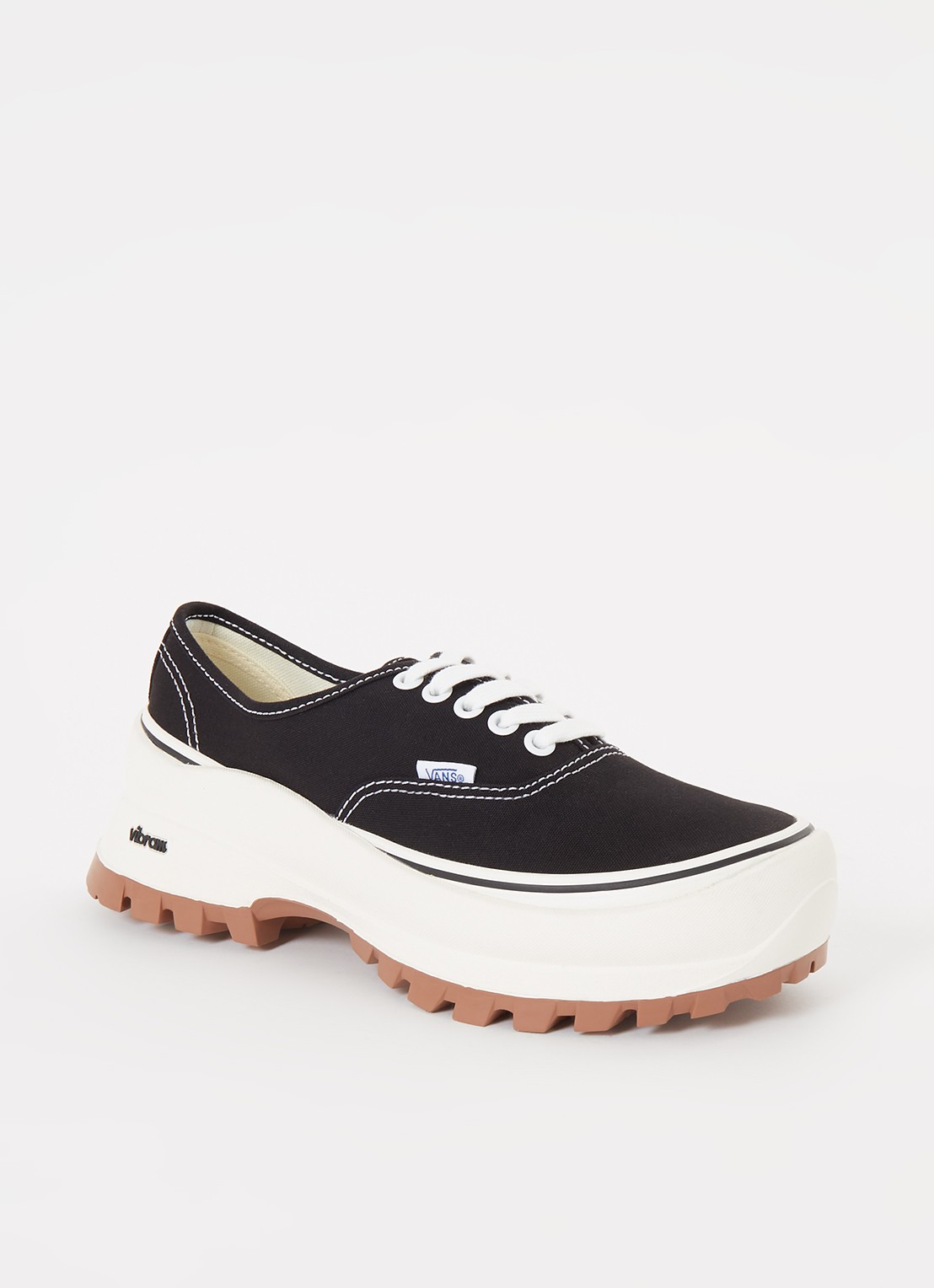 VANS Authentic Vibram DX sneaker met plateauzool - voorkant 5 zwart