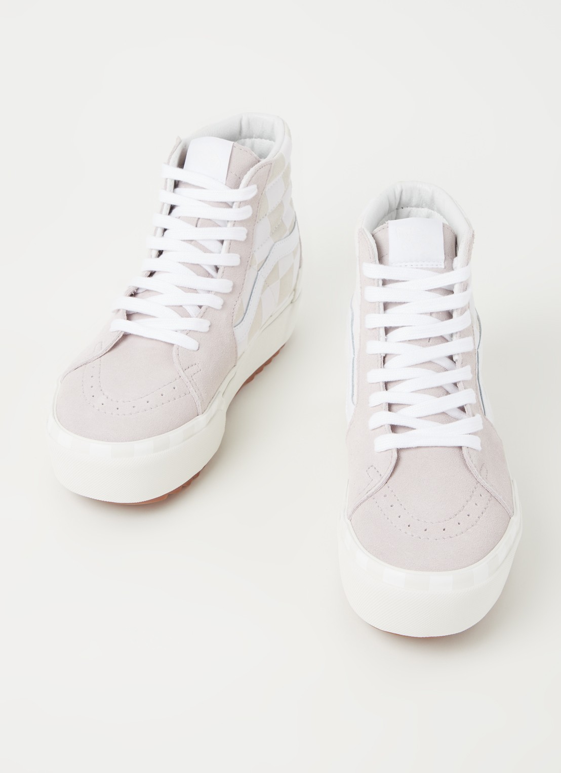 VANS Checkerboard SK8-Hi Stacked sneaker van suède - detail 2 oudroze