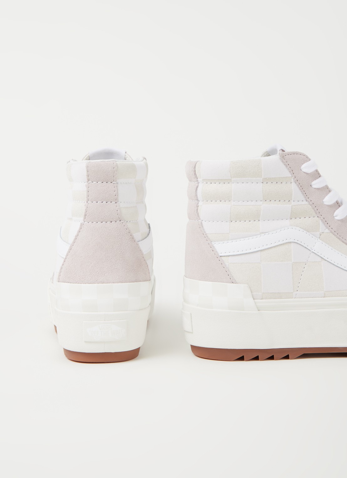VANS Checkerboard SK8-Hi Stacked sneaker van suède - detail 3 oudroze