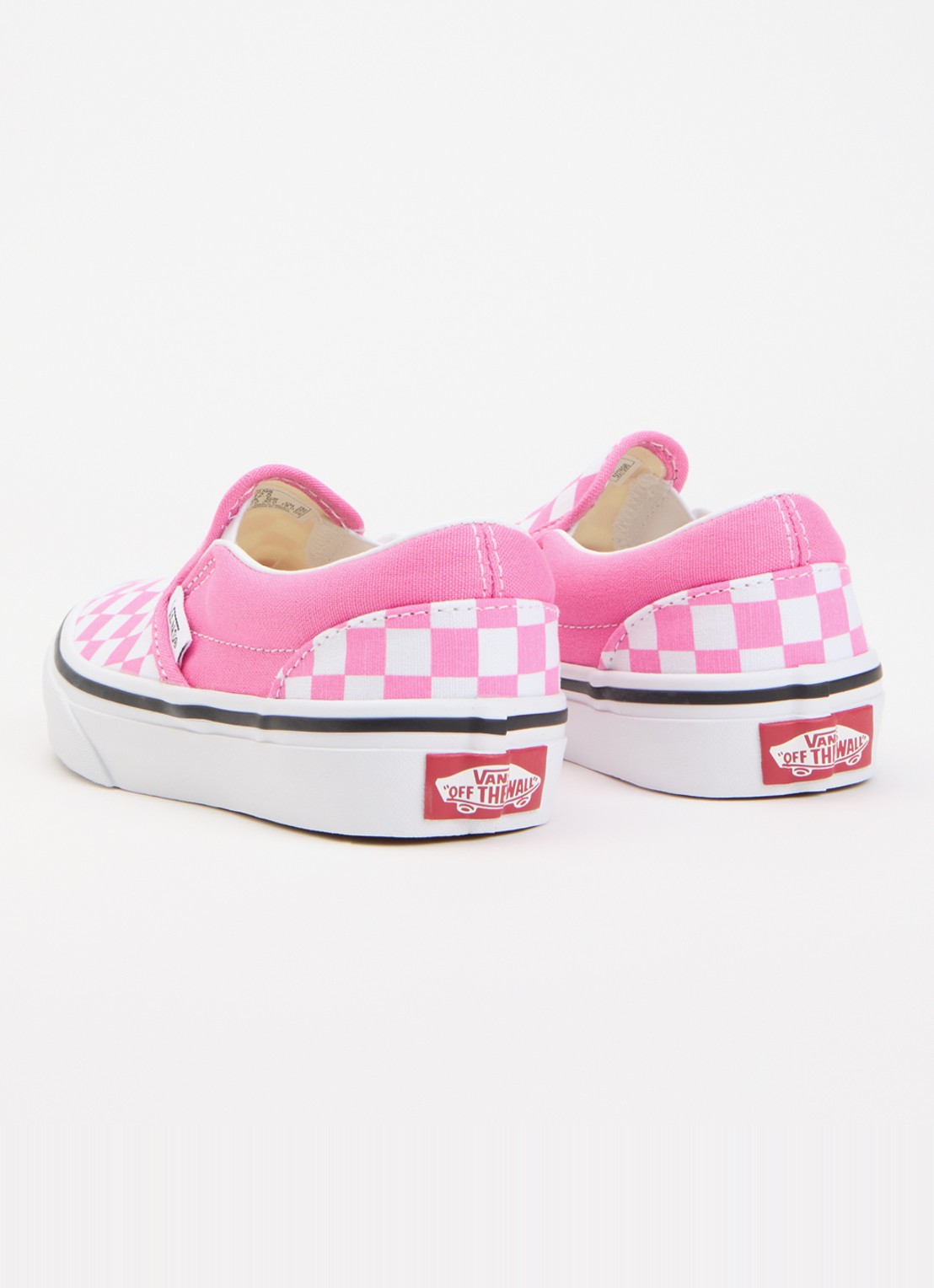 VANS Classic slip-on met ruitdessin - achterkant 4 roze