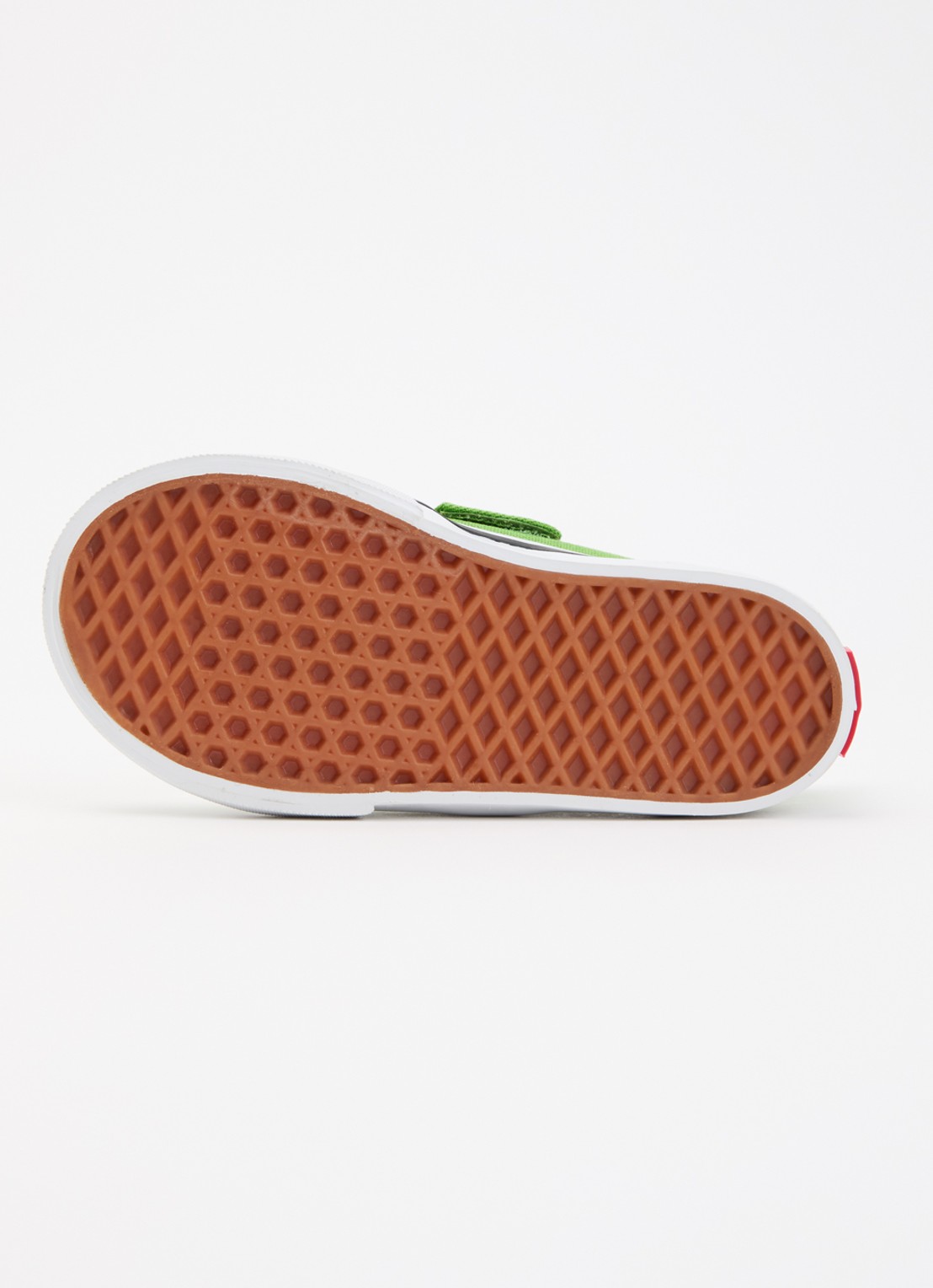 VANS Classic Slip-On V slip-on van canvas met ruitdessin - detail lime