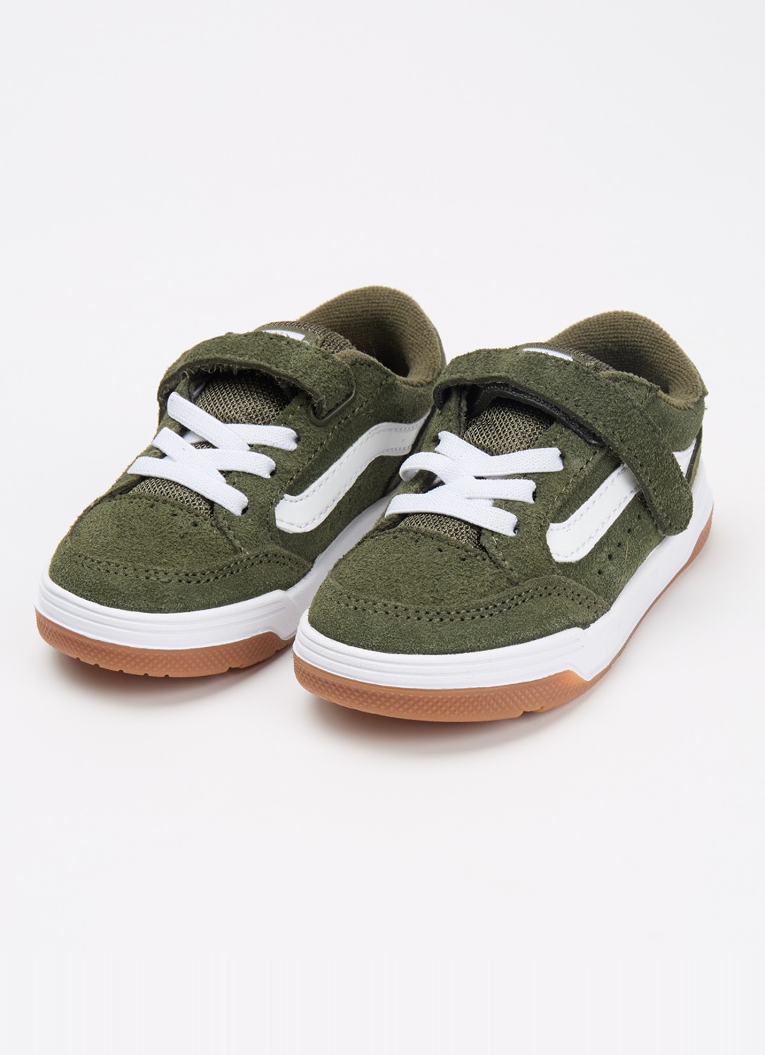 VANS Hylane V sneaker met suède details  - voorkant 2 legergroen