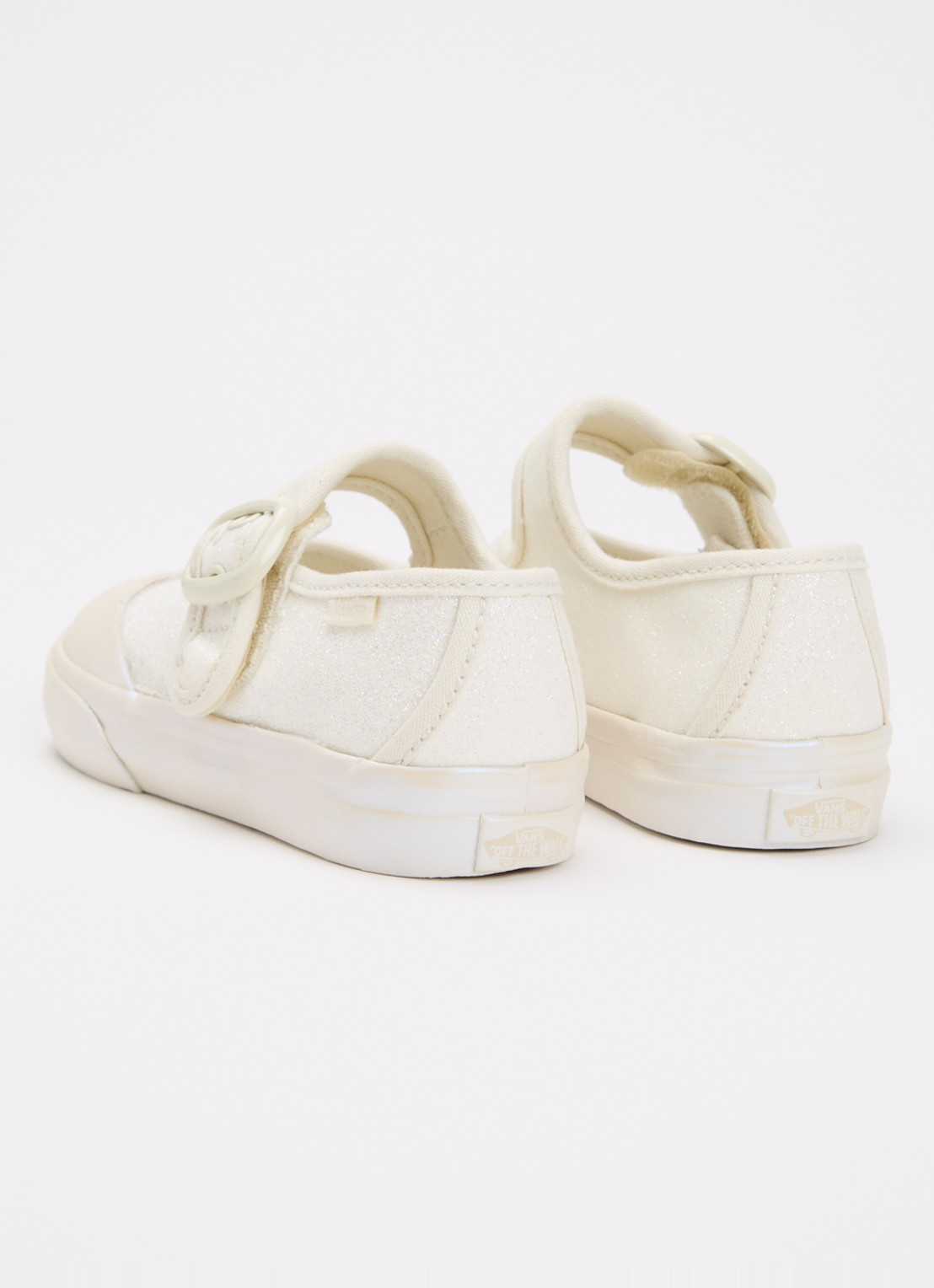VANS Mary Jane ballerina van canvas met glitter - achterkant 3 wit