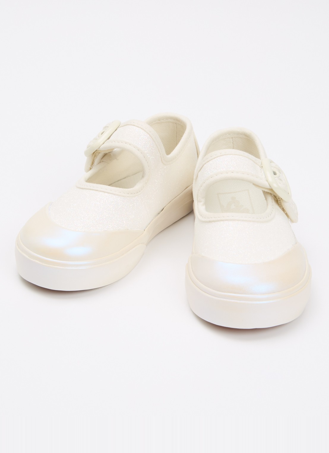 VANS Mary Jane ballerina van canvas met glitter - voorkant 2 wit