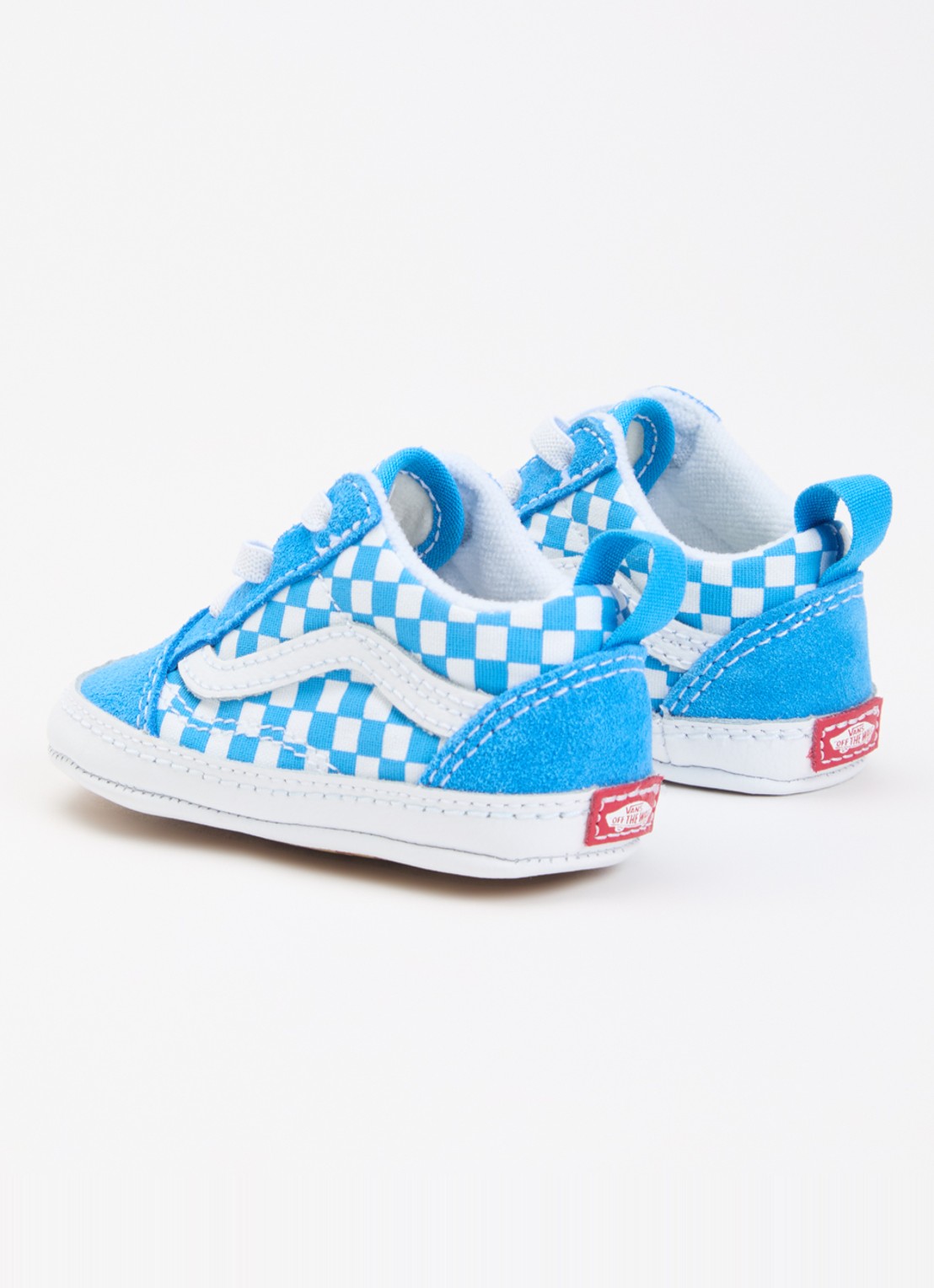 VANS Old Skool Crib babyschoentje met suéde details  - achterkant blauw