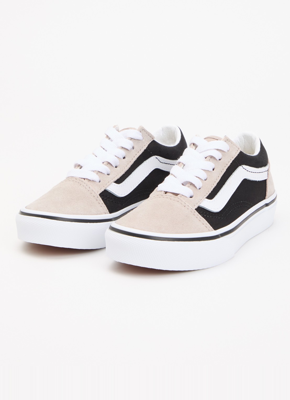 VANS Old Skool sneaker met details van suède - voorkant 3 beige