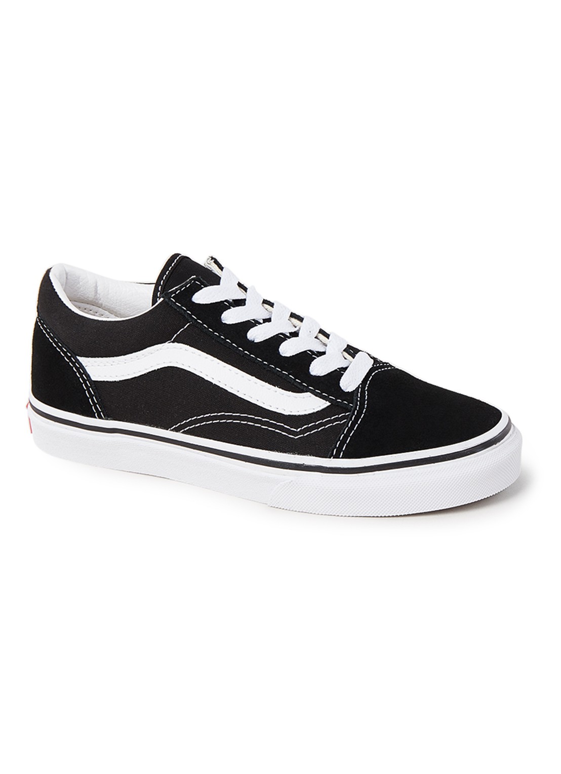 VANS Old Skool sneaker met leren details - voorkant zwart