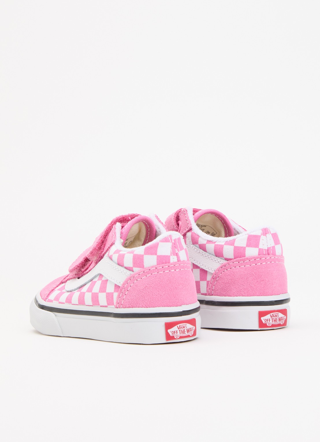VANS Old Skool sneaker van suède met ruitdessin - achterkant 4 roze
