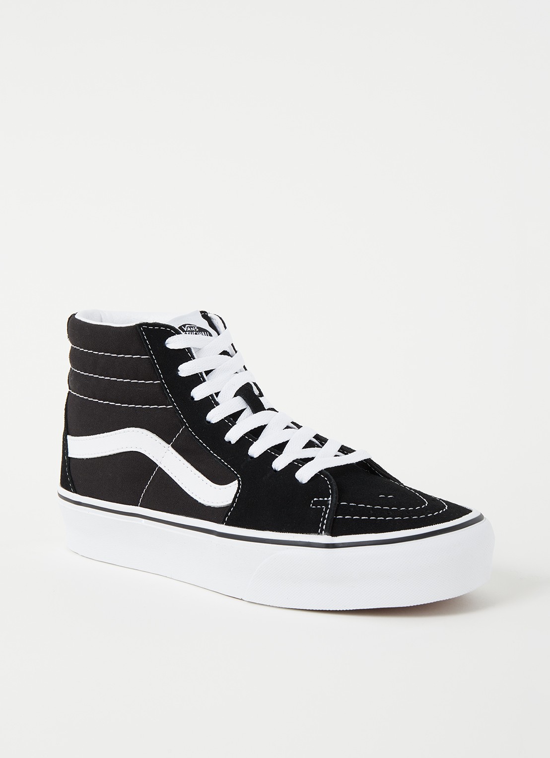 VANS Sk8-Hi Platform sneaker met suède details  - voorkant 2 zwart