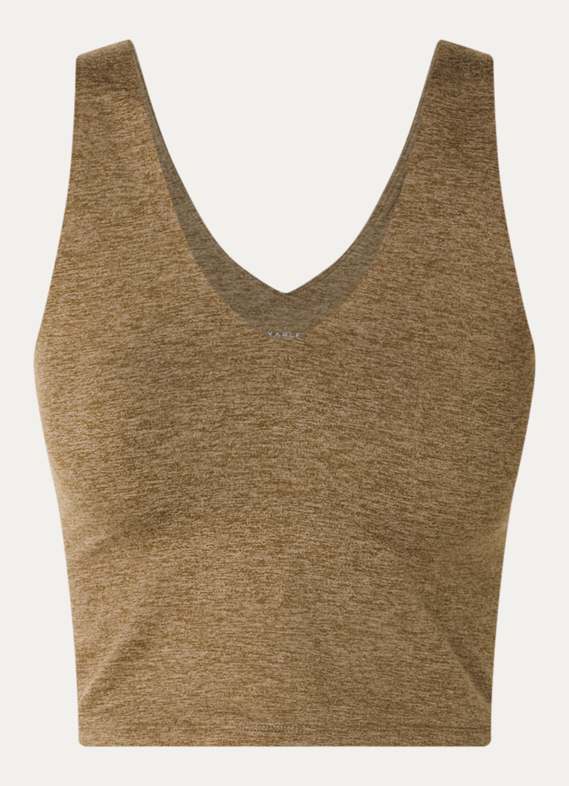 Varley Ruby cropped tanktop met gemêleerd dessin - voorkant 3 mosgroen