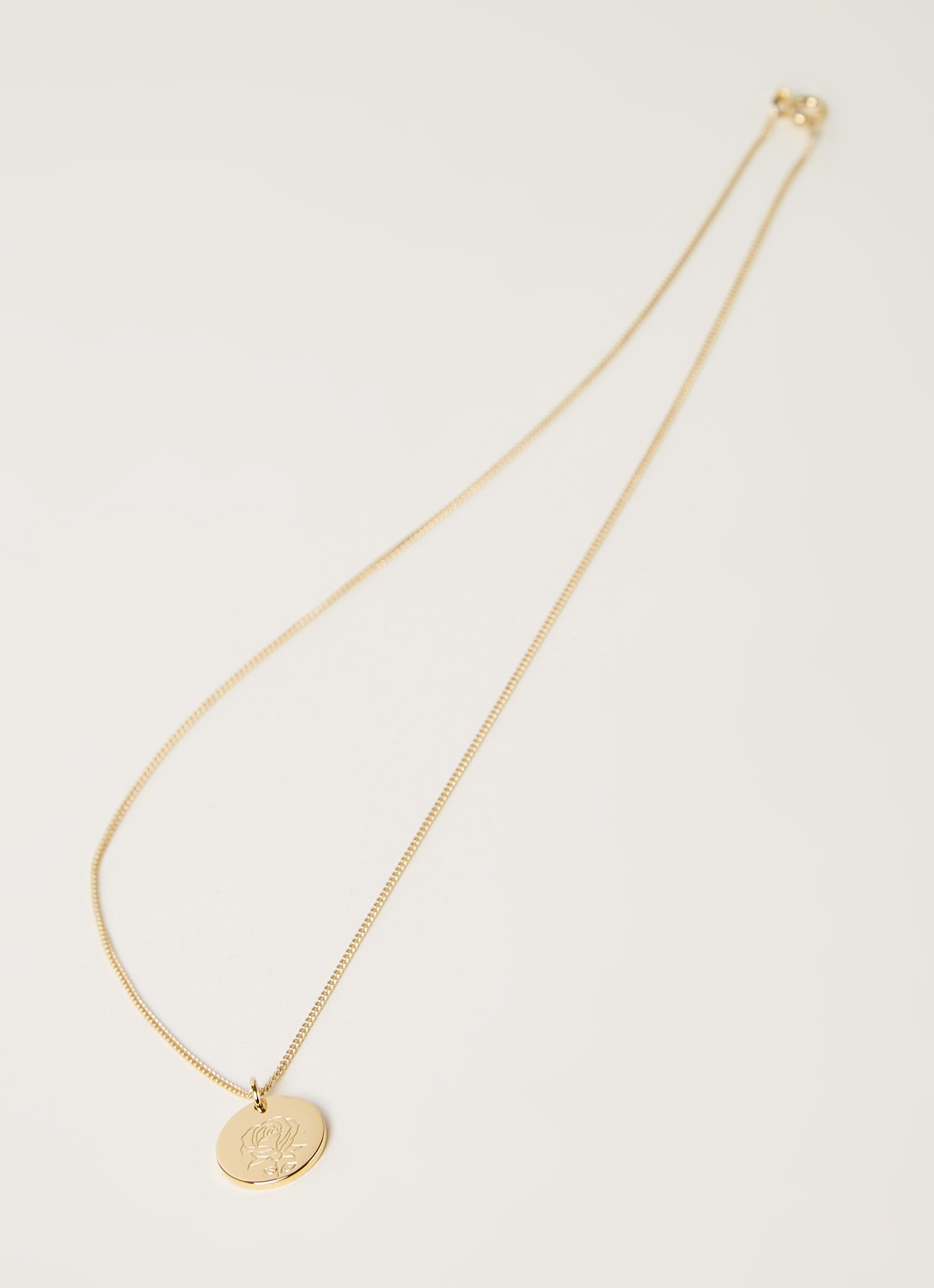 Vedder & Vedder Birthflower Roos ketting Juni verguld - voorkant 4 goud