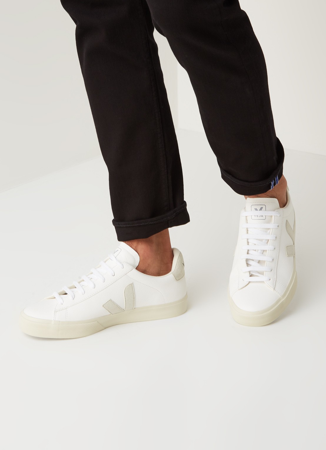 Veja Campo Easy sneaker van leer - voorkant 2 wit