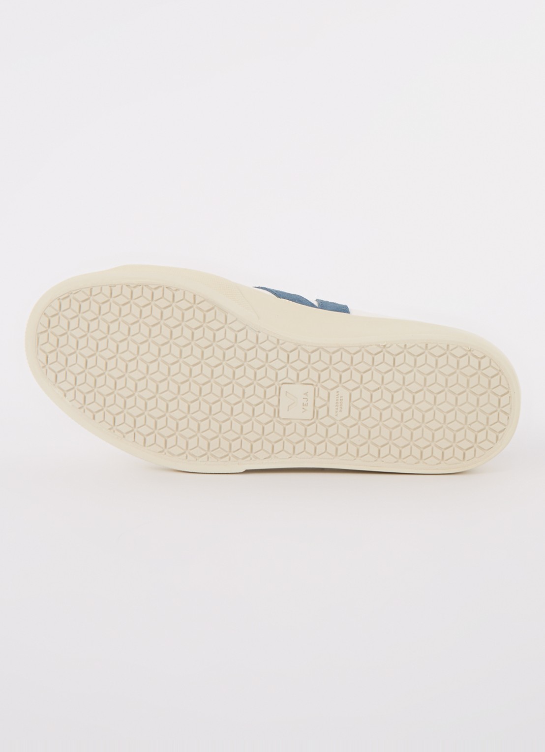 Veja Campo sneaker van leer met suède details - detail 7 staalblauw