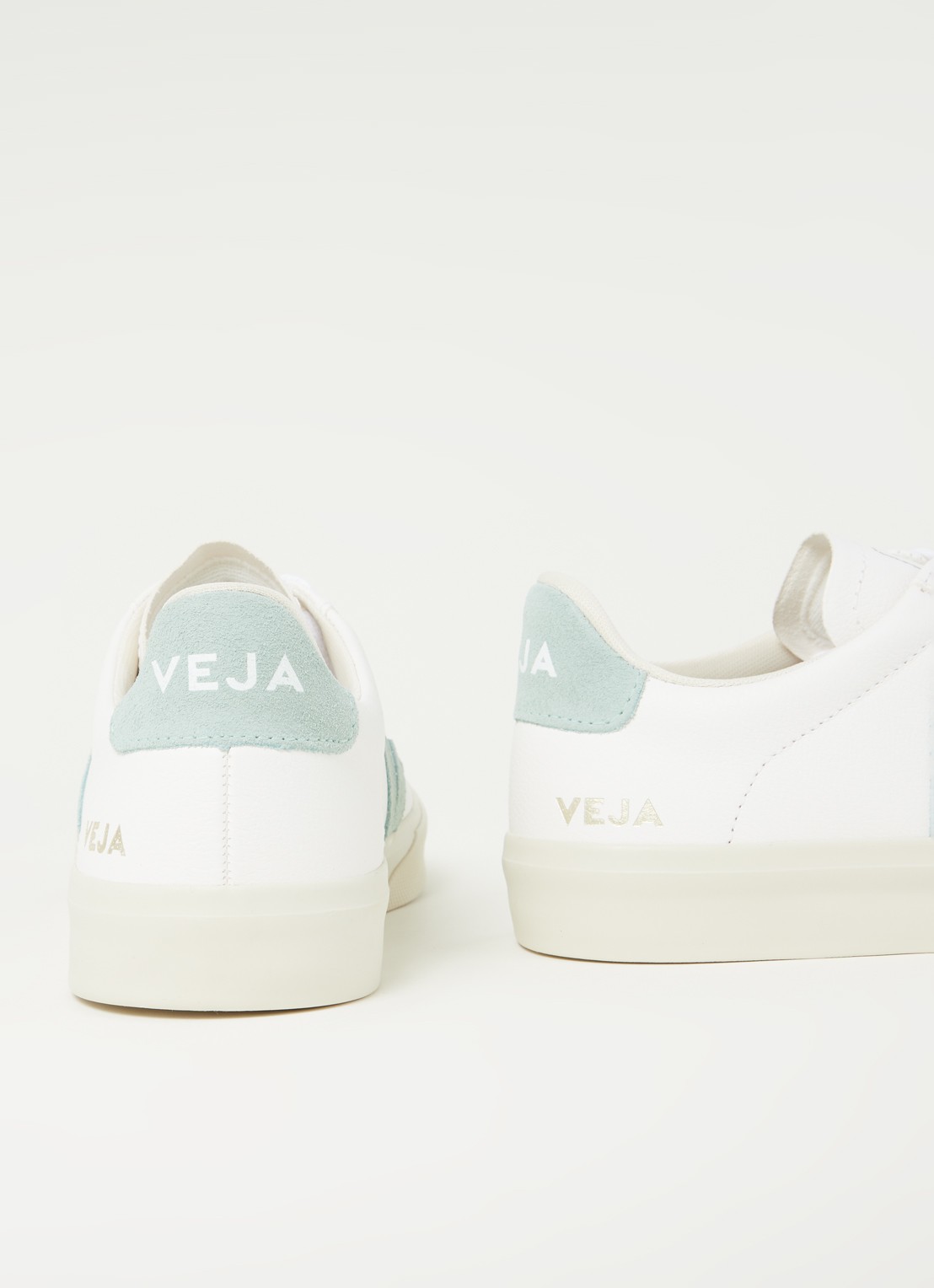 Veja Campo sneaker van leer met suède details - detail 4 mint