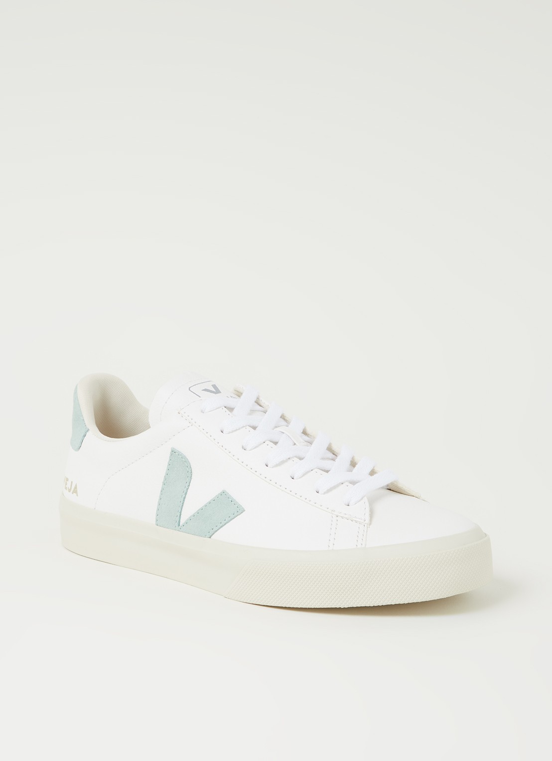 Veja Campo sneaker van leer met suède details - voorkant 2 mint