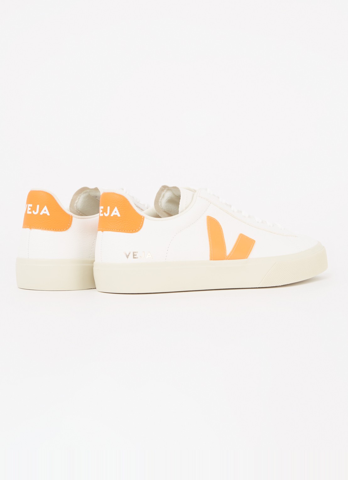 Veja Campo sneaker van leer - achterkant 5 orange