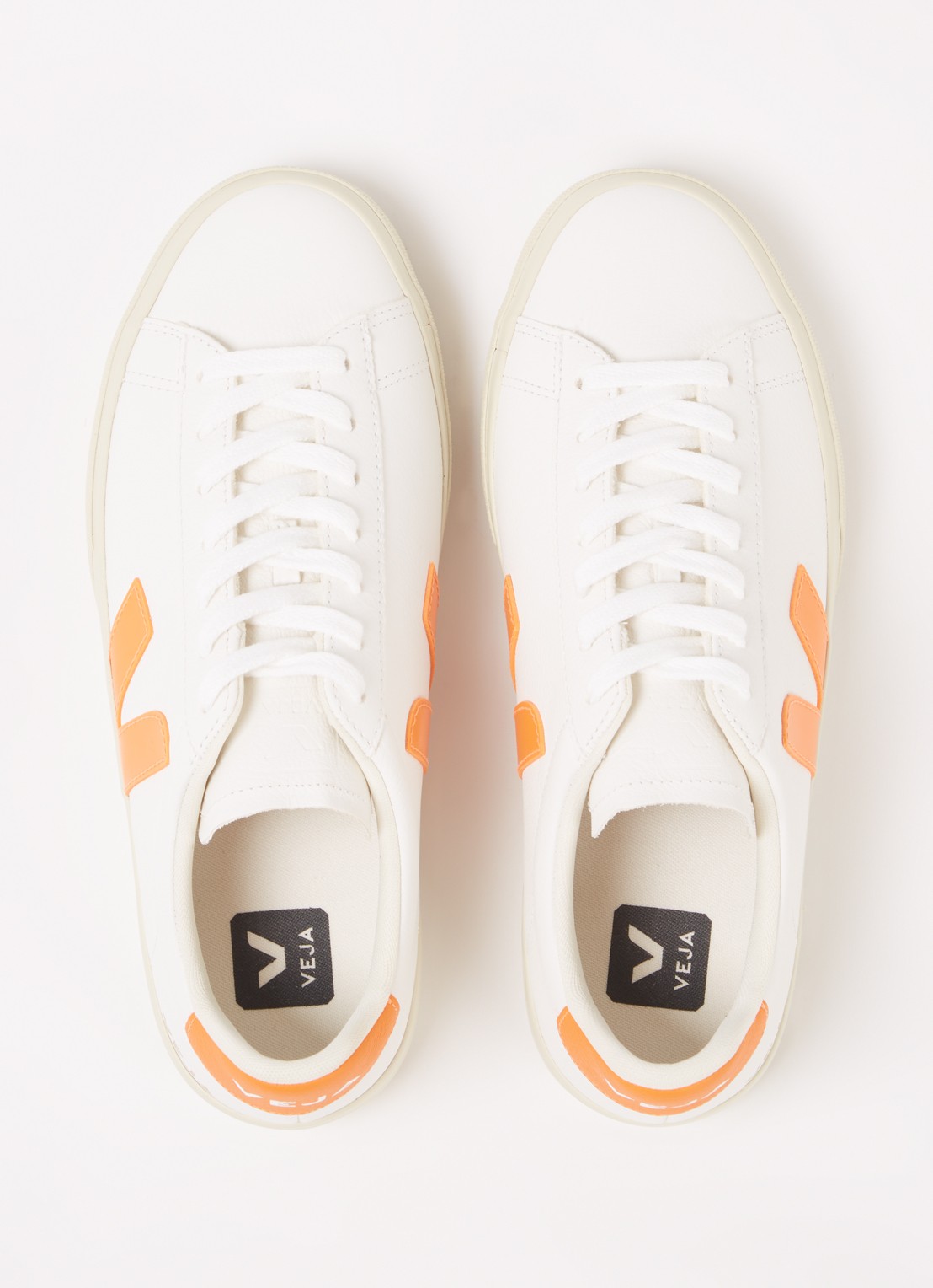 Veja Campo sneaker van leer - detail 3 orange