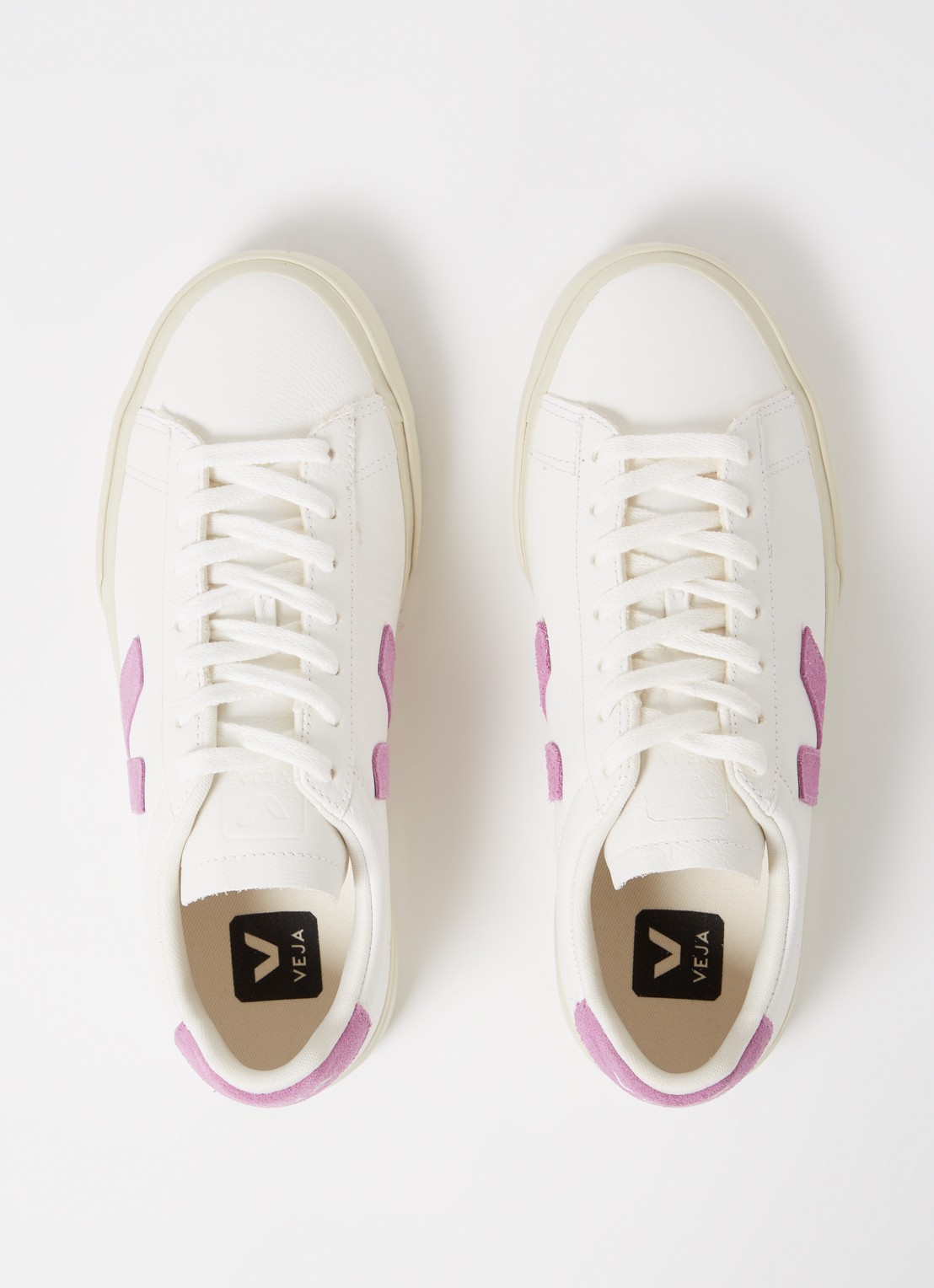 Veja Campo sneaker van leer - detail 2 paars