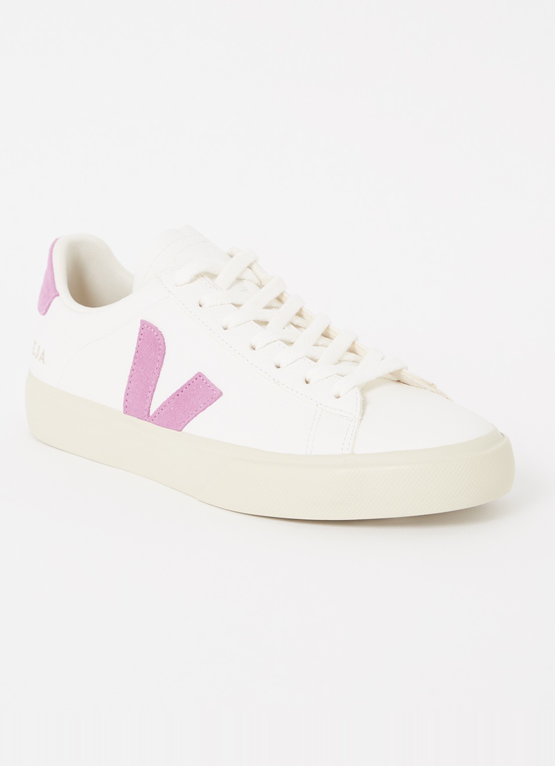Veja Campo sneaker van leer - voorkant 5 paars