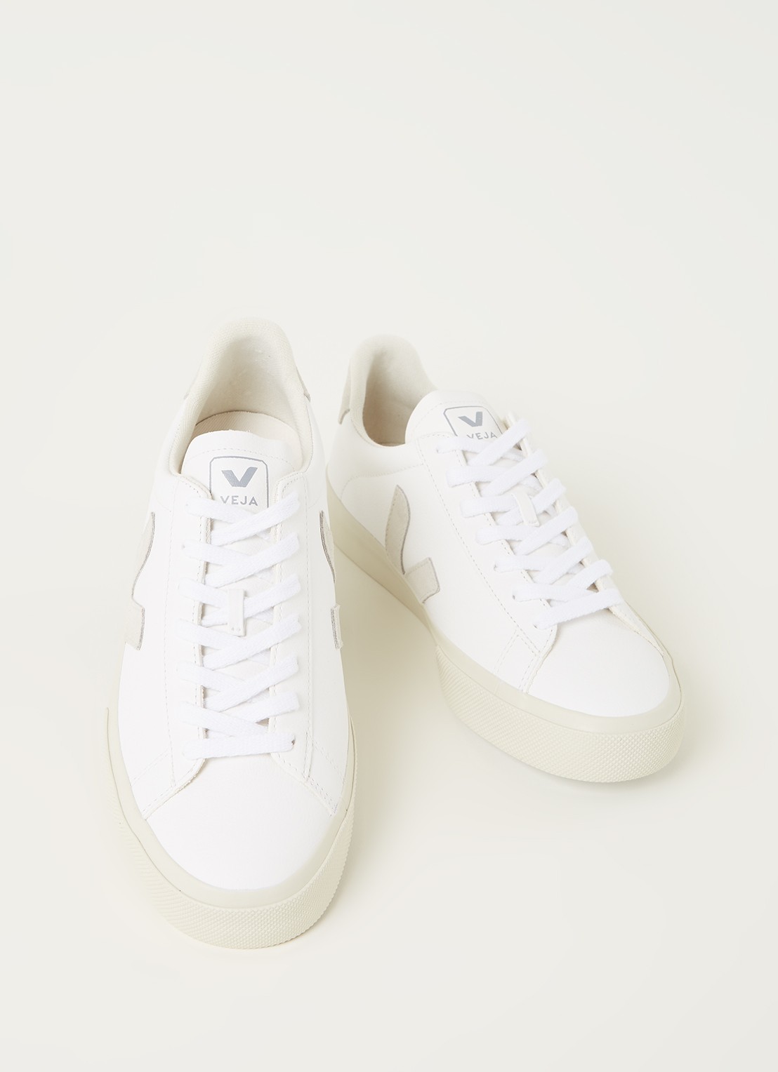 Veja Campo sneaker van leer - detail 3 grijs