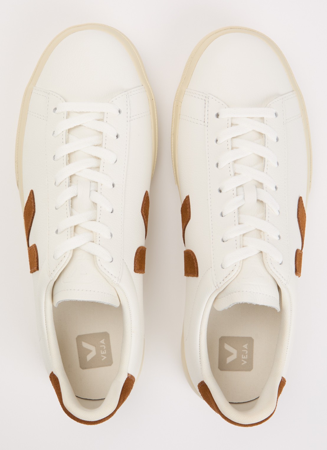 Veja Campo sneaker van leer - detail 4 wit