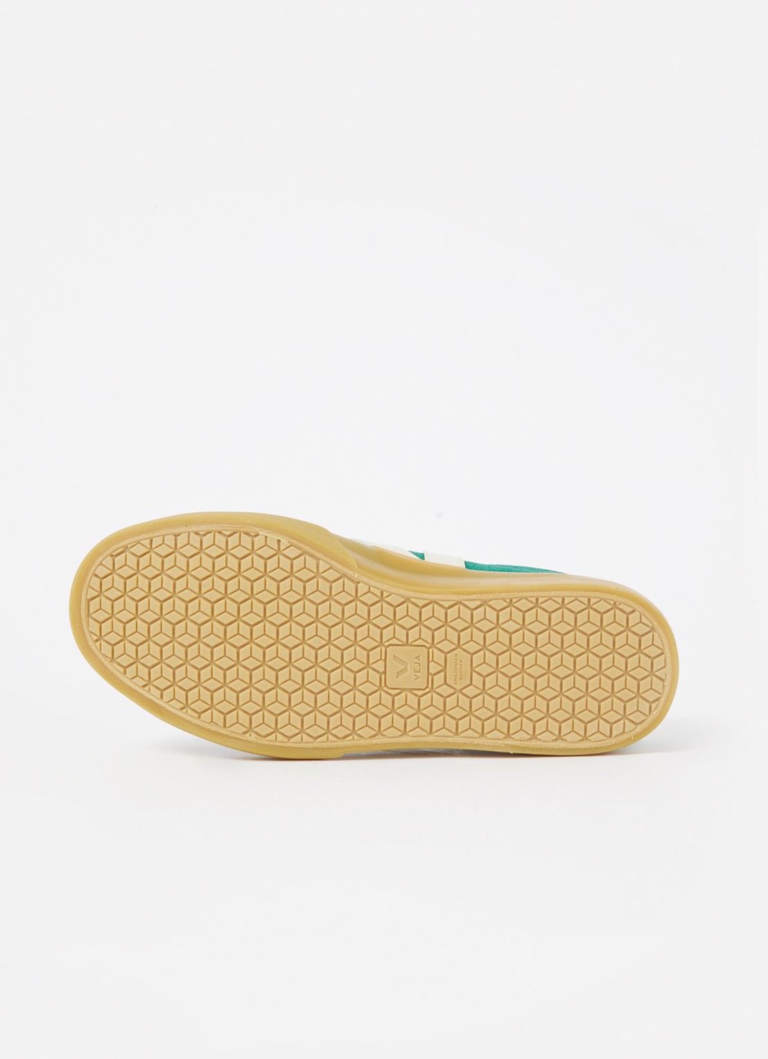 Veja Campo sneaker van suède met leren details - detail 3 groen