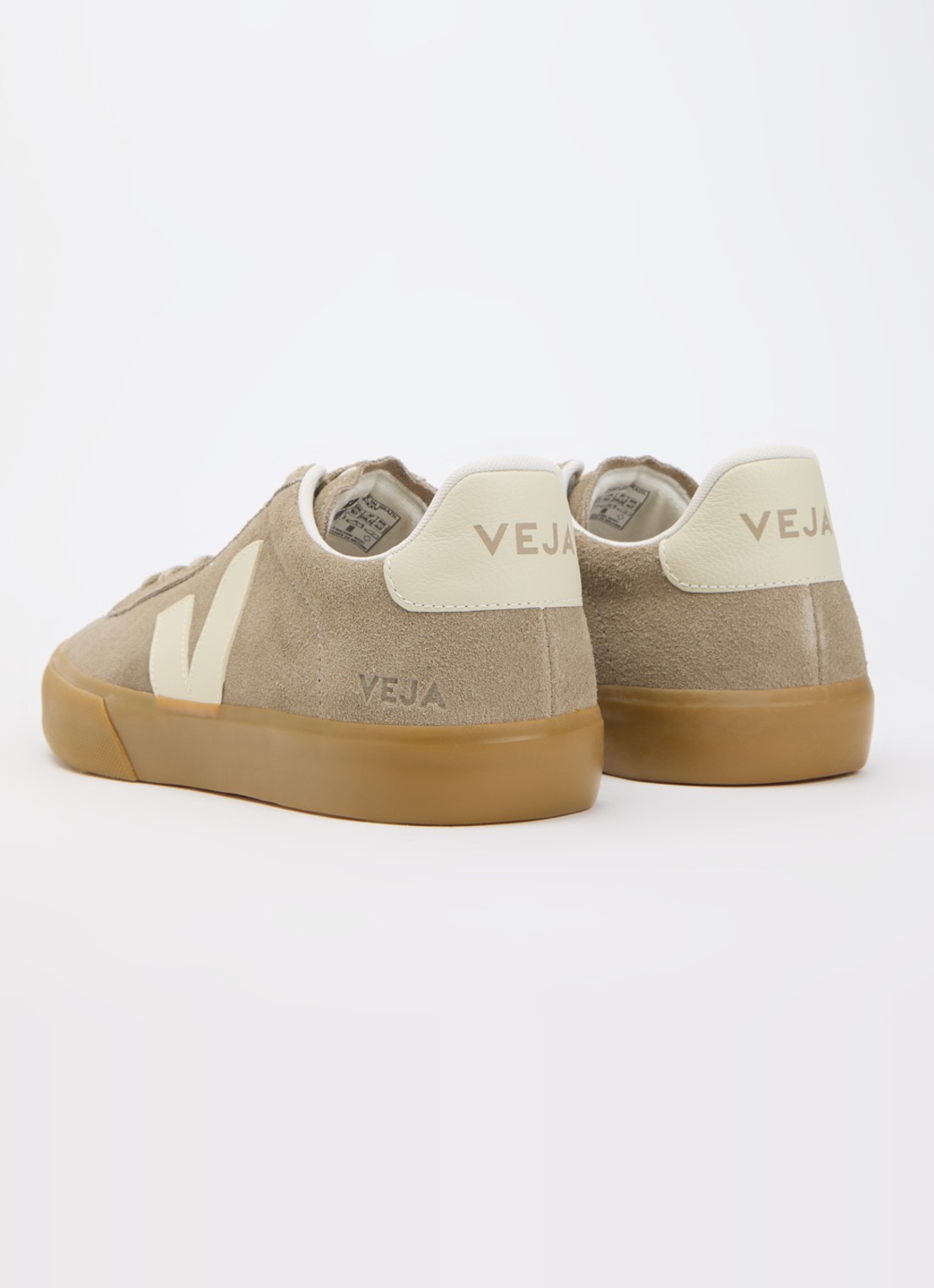 Veja Campo sneaker van suède - achterkant donkerbeige