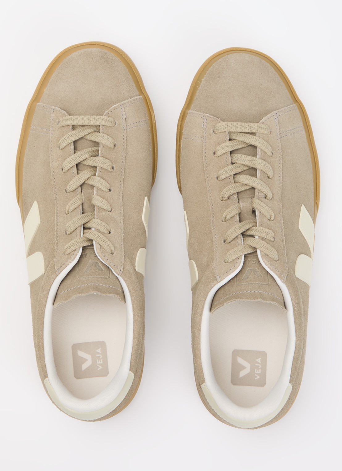 Veja Campo sneaker van suède - detail 5 donkerbeige
