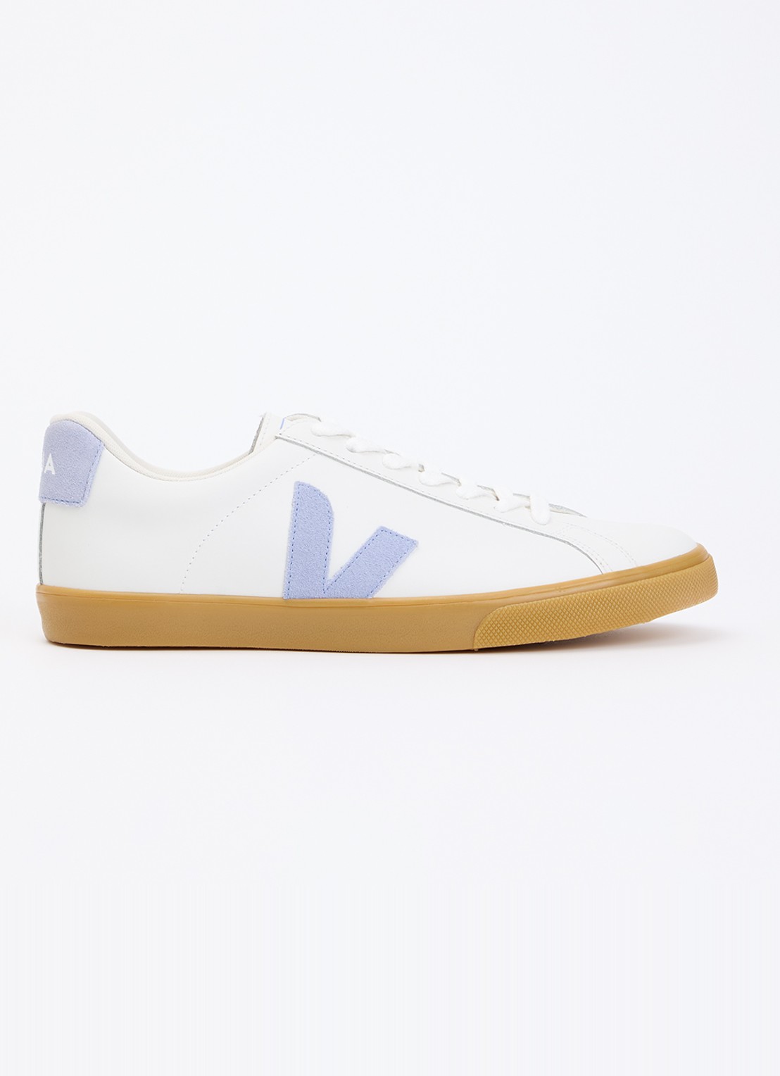 Veja Esplar sneaker van leer met logo - voorkant 5 wit