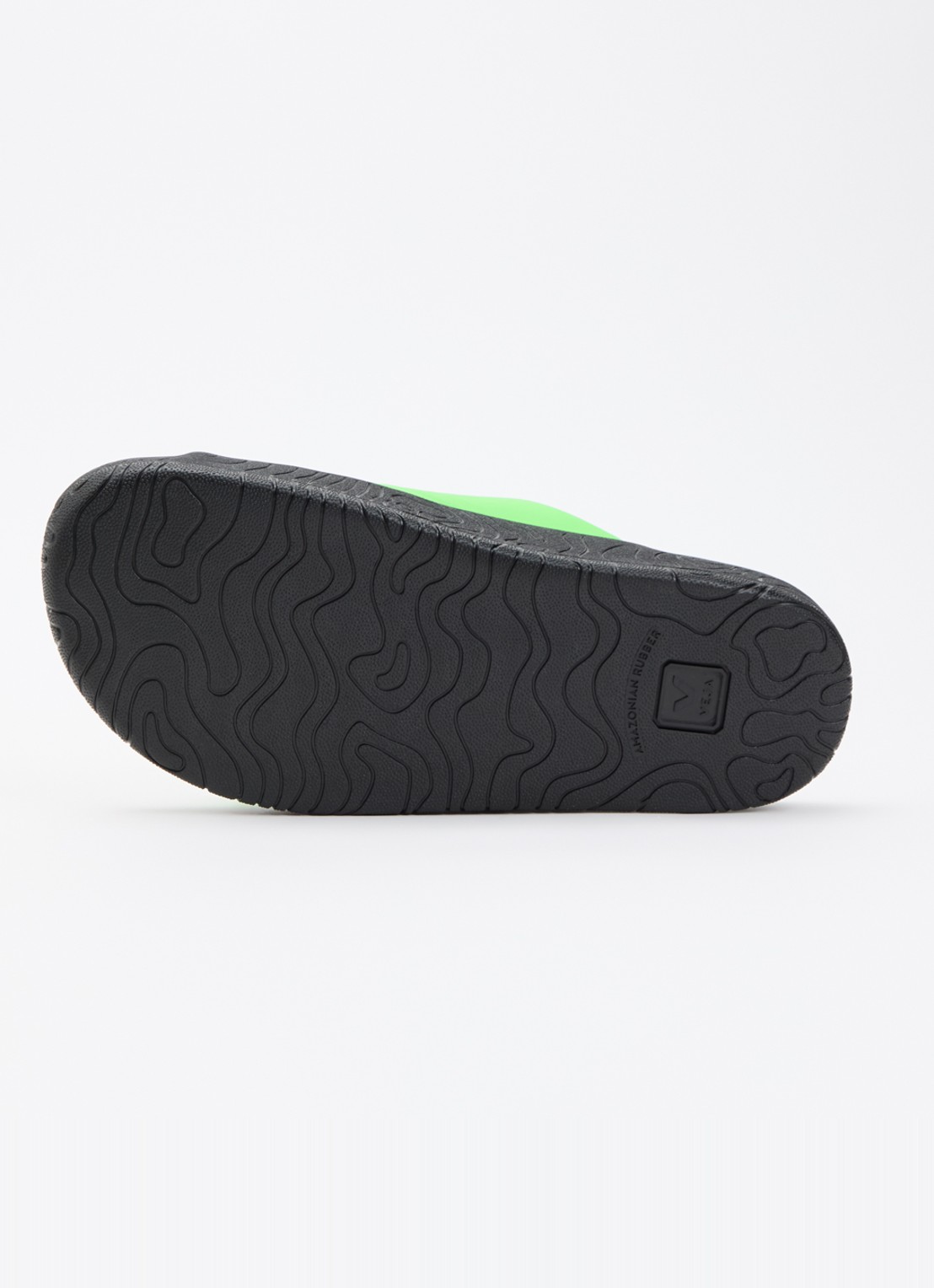 Veja Etna slipper van leer met logo - detail 5 neongroen
