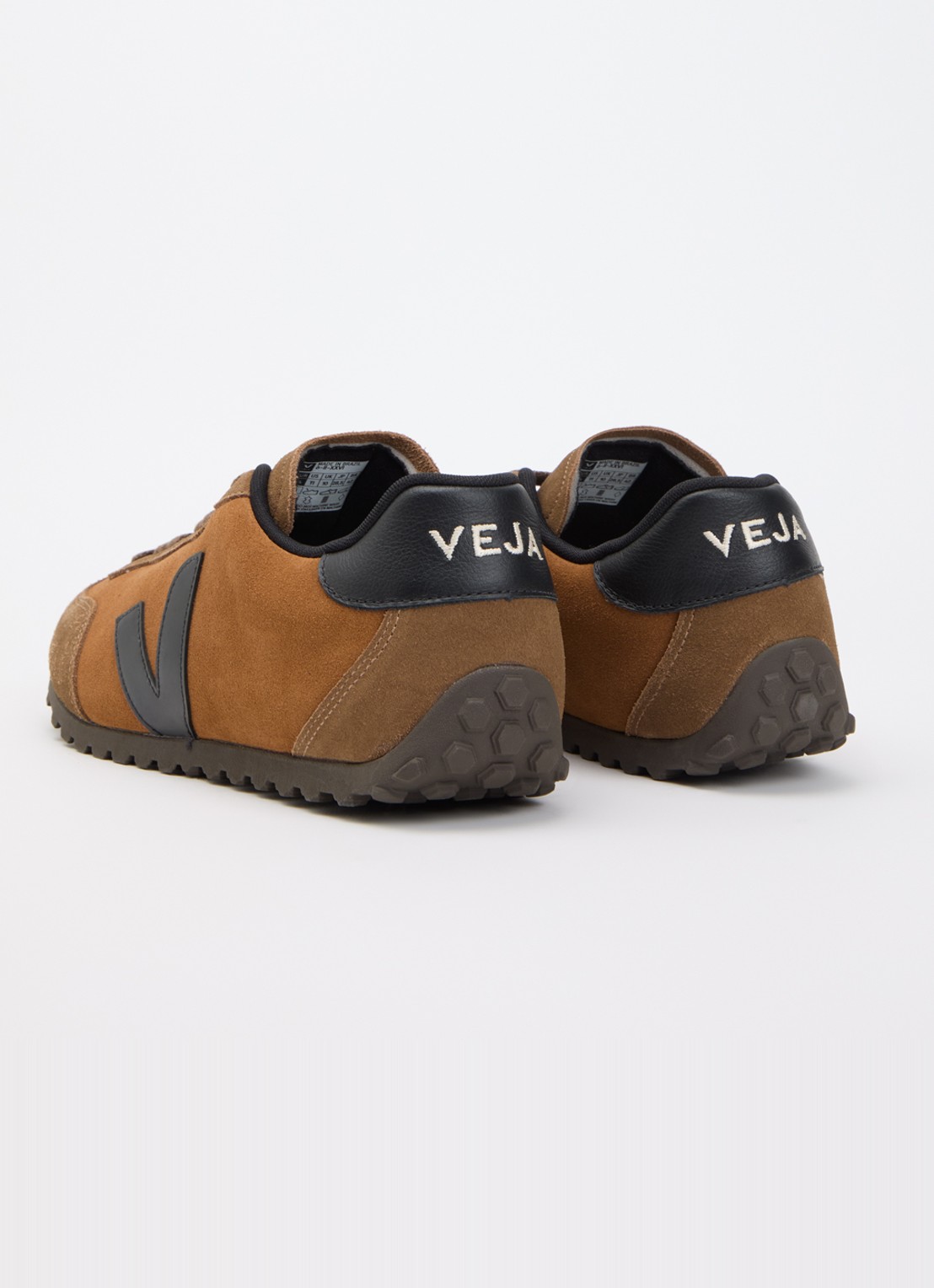 Veja GT sneaker van suède - achterkant oranjebruin