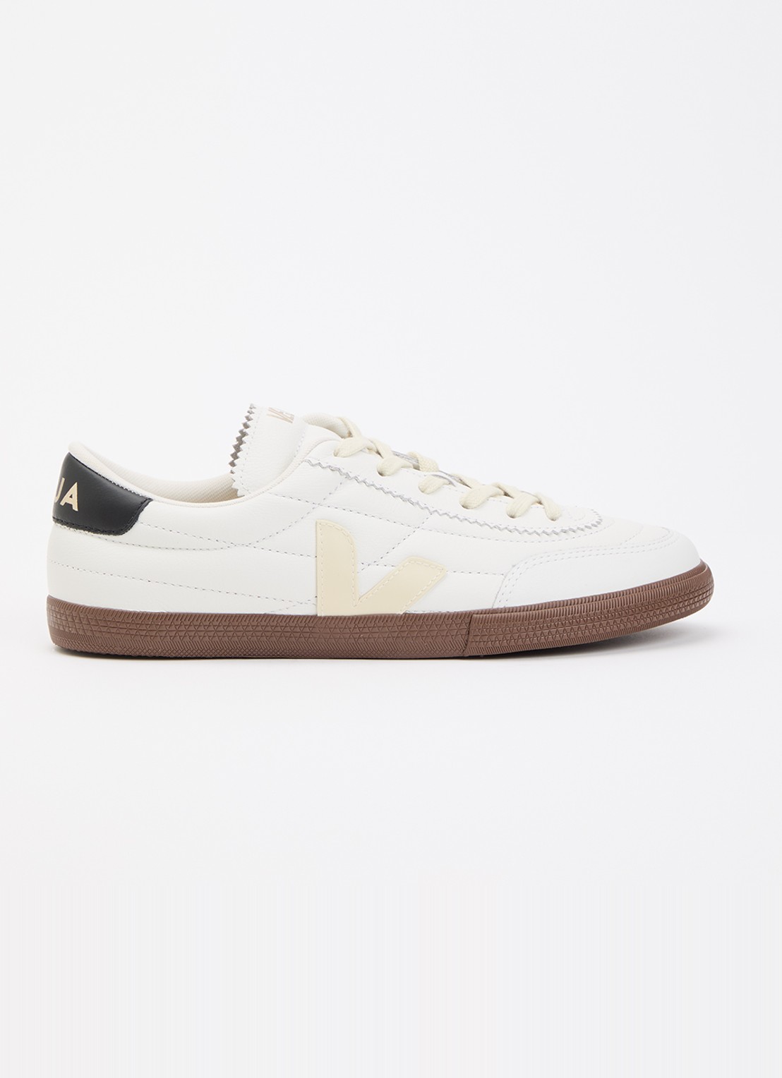 Veja Panenka sneaker van leer met logo - voorkant 4 wit