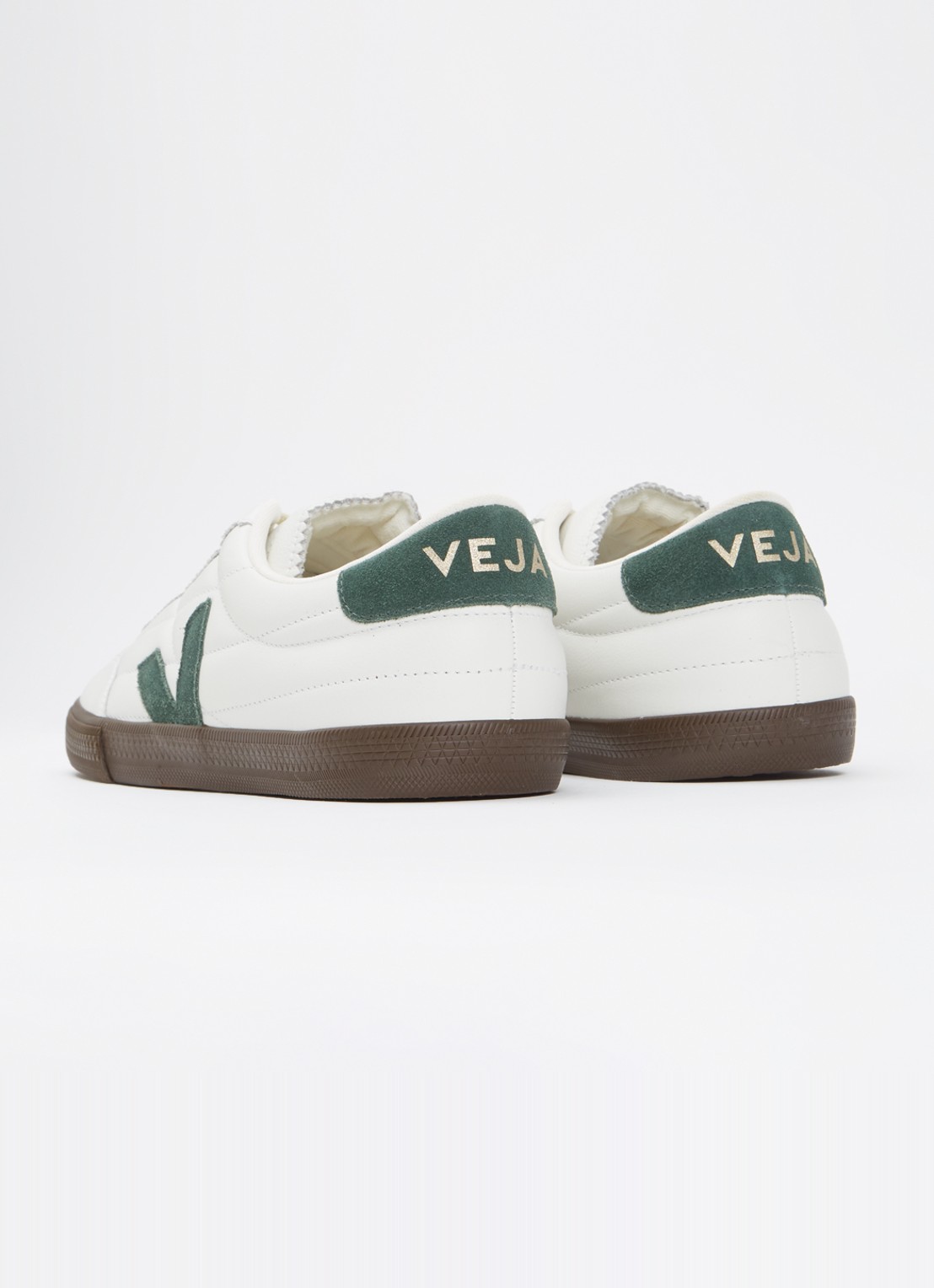 Veja Panenka sneaker van leer met suède details - achterkant 6 groen