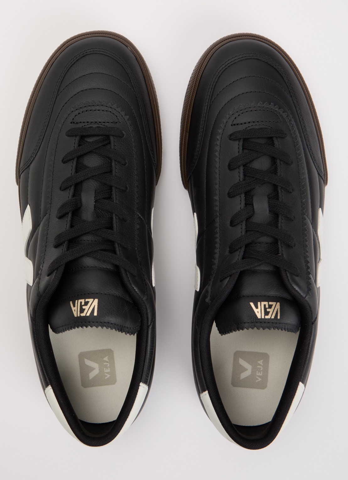 Veja Panenka sneaker van leer - detail 5 zwart