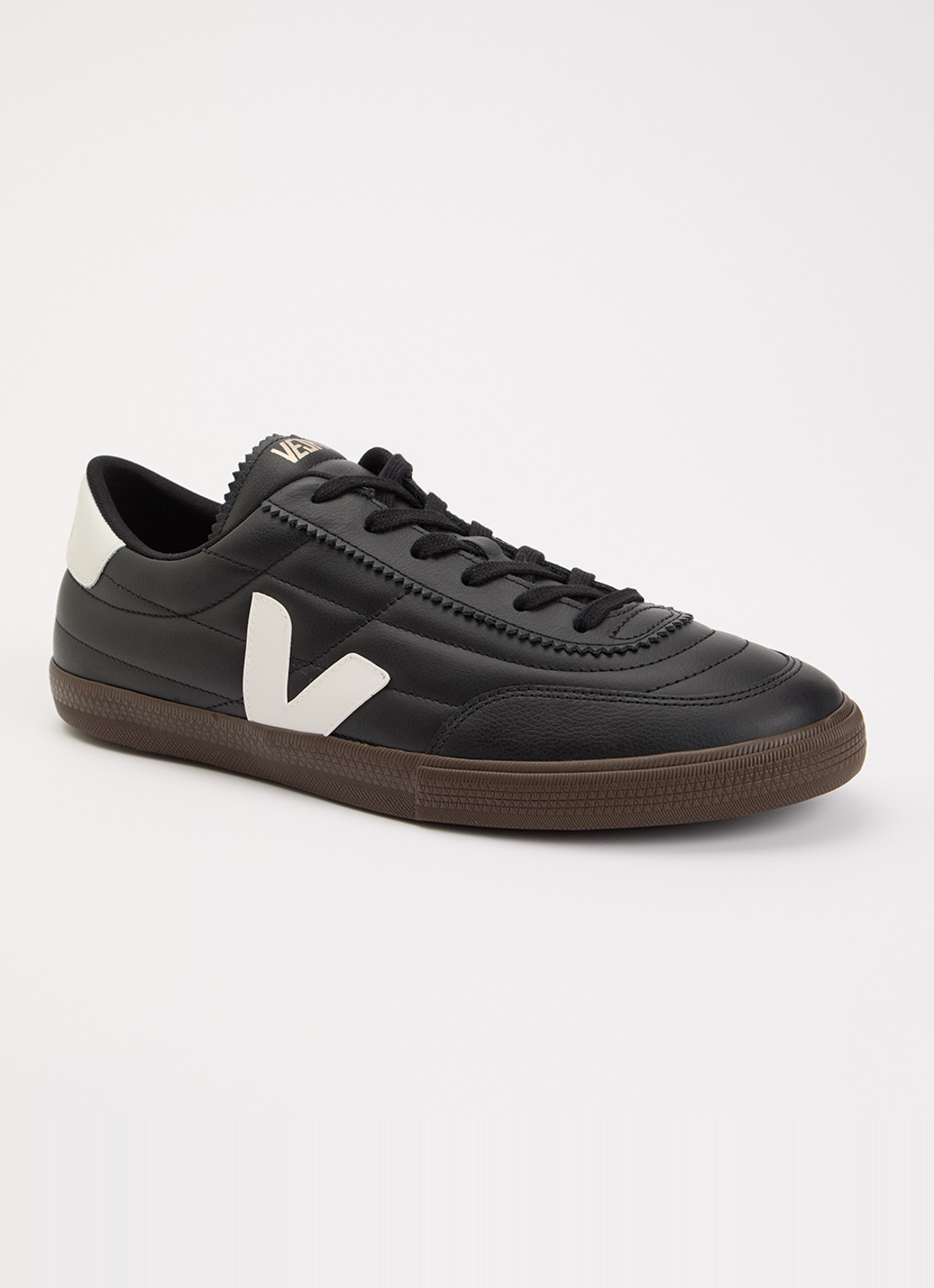 Veja Panenka sneaker van leer - voorkant 2 zwart