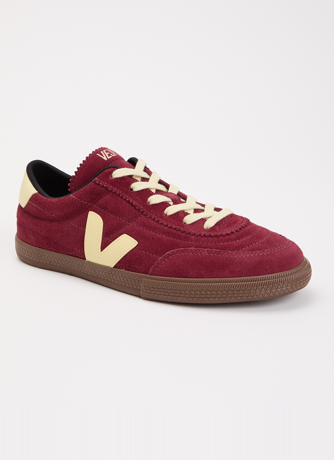 Veja Panenka sneaker van suède - voorkant bordeauxrood