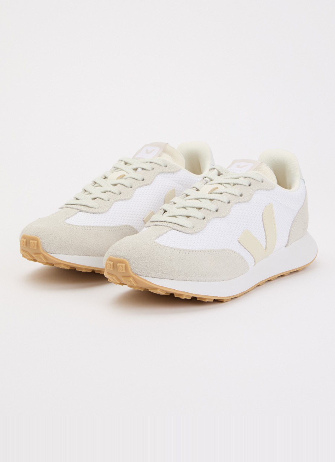 Veja Rio Branco II sneaker met suède details - detail 3 wit