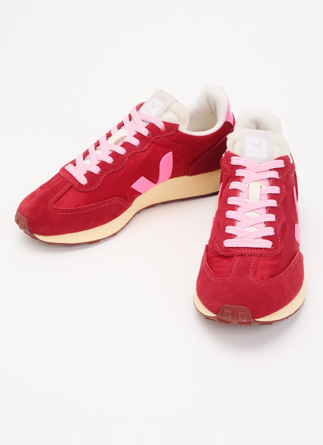 Veja Rio Branco II sneaker met suède details - detail 2 rood