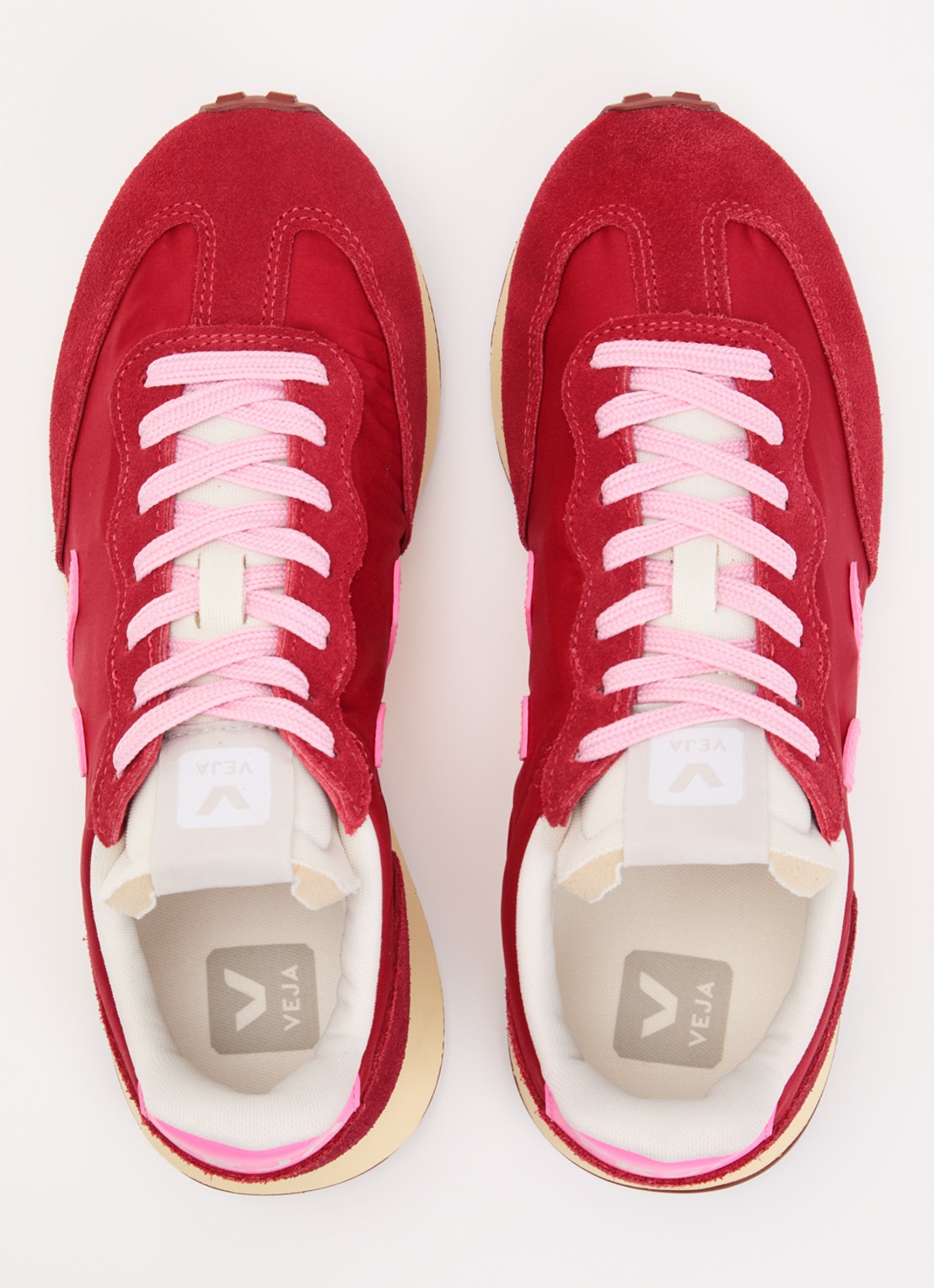 Veja Rio Branco II sneaker met suède details - detail 3 rood