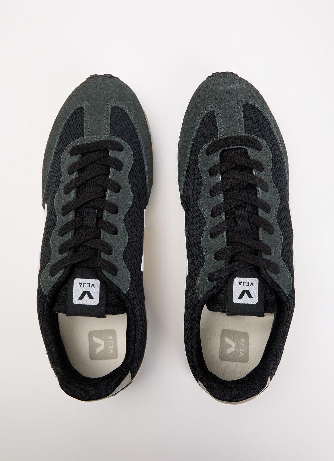 Veja Rio Branco II sneaker met suède details - detail 4 zwart