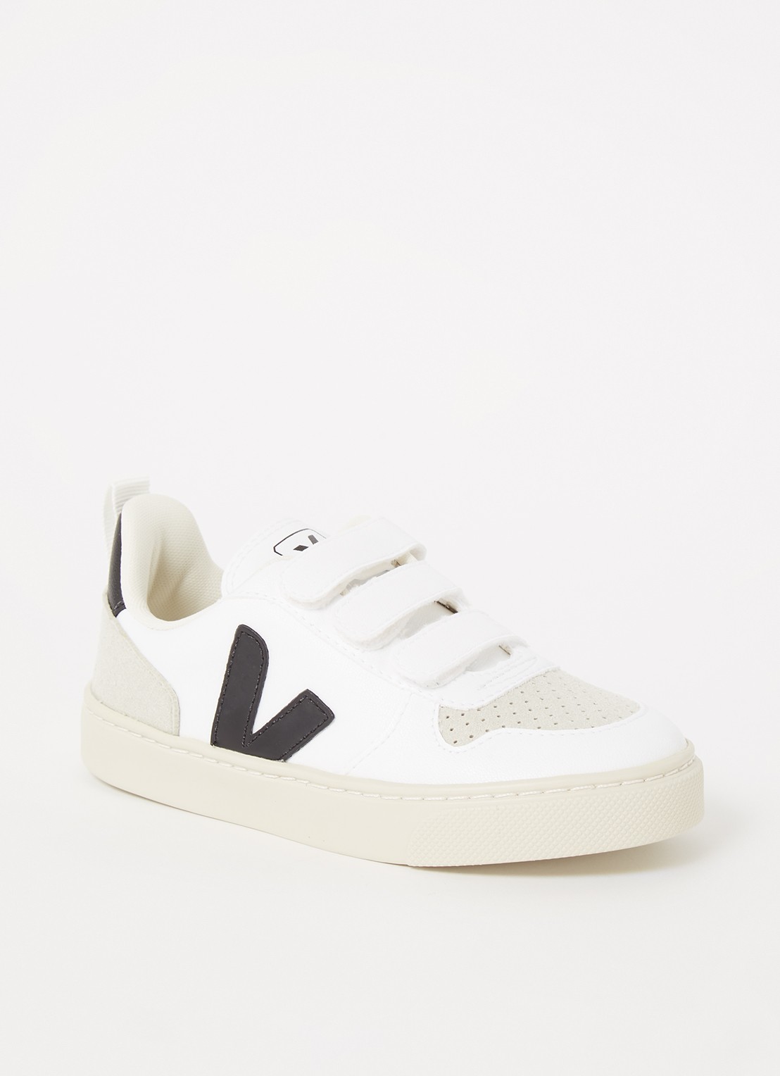 Veja V-10 sneaker van leer - voorkant 3 wit